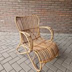 Rohé Noordwolde Belse 8 Bamboe Fauteuil Jaren 50 thumbnail 7