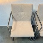 Vier Arco Frame Eetkamerstoelen, Crème Bekleding, Burkhard Vogtherr thumbnail 19