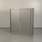 Roldeurkast Officenow - Metallic Grijs - 138 X 120 Cm - Incl. 3 Legborden thumbnail 2