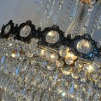 Grote Vintage Design Kristallen Brons Zak Kroonluchter thumbnail 5