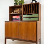 Scandinavisch Vintage Teak Fineren Boekenkast Bergnas thumbnail 4