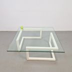 Modern Lourens Fisher Minnimalist Duo Salontafel Glas Wit thumbnail 10