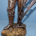 F. Milliot Le Laboureur Sculpture thumbnail 5