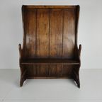 Antique Westcountry Pine High Back Settle 1800S thumbnail 4