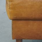 Grote Cognac Kleurige Rundleren Hocker In Engelse Stijl thumbnail 9