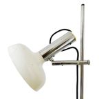 Mid-Century Verstelbare Vloerlamp Chroom Wit 1960’S thumbnail 3