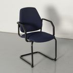 Frontseat Vergaderstoel, Blauw, Sledeframe thumbnail 2