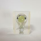 Pop Art Lucite Light Bulb Lamp thumbnail 3