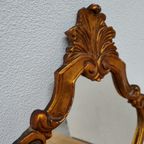 Vintage Hollywood Regency Goudkleurige Barok Rococo Spiegel Kuifspiegel 6 thumbnail 16
