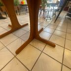 Vintage Deens Design Eettafel Ovaal/Rond, Massief Teak, Verlengbaar thumbnail 5