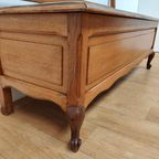Vintage Franse Houten Klep Bank Halbank Eetkamerbank 109 thumbnail 12