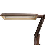 Bruine Lucifer Bureau/werklamp Van Fagerhult, Zweden Jaren '70 thumbnail 2