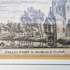 Pellus-Poort Bij Utrecht Aan Den Voorstadt - A. Rademaker Fec. - Ets - 1730 thumbnail 6