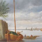 Jan Peypers "Bij Dordrecht" 1871-1950. Groot Werk. thumbnail 8