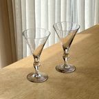 Pair Of Vintage Wine/Martini Glasses thumbnail 6