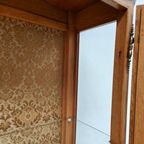 Antieke Vintage Houten Vitrinekast Wandkast Servieskast Kast thumbnail 6