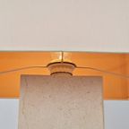 Xl Vintage Massief Travertin Tafellamp Regency 1970 Japandi thumbnail 5