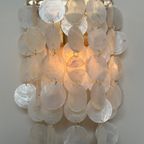 Capiz Schelpen Wandlamp Lamp Goud Frame Opaline Schelpen thumbnail 8
