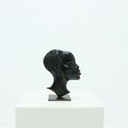 Modernist Solid Bronze Sculpture African Woman 1950S thumbnail 3