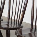 Set Van 4 Vintage Houten De Ster Gelderland Design Spijlen Stoelen thumbnail 11