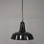 Industriele Hanglamp Met Geemailleerde Stalen Kap thumbnail 4