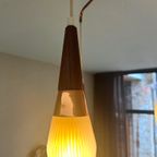 Prachtige Jaren 50 Cascade Hanglamp Met 3 Kelken. thumbnail 9