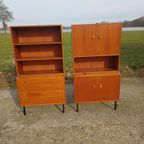 Vintage Teak Wandkast Uit Drie Delen thumbnail 4