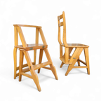 2 X Library Ladder Chair 1950s thumbnail 9