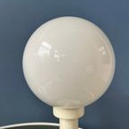 Set (2) Witte Space Age Opaline Glazen Tafellampen thumbnail 11