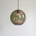 Vintage Hanglamp Van Gerookt Glas, Jaren 70 thumbnail 9