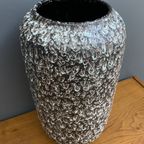 Large Ceramic Black And White Vase By Scheurich Germany Model 546-40 thumbnail 2
