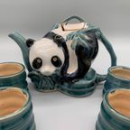 Vintage Chinees Aardewerk Theeservies Panda 5 Delig thumbnail 6