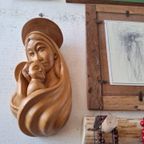 Vintage Houten Maria/Madonna Met Kindje Jezus thumbnail 10