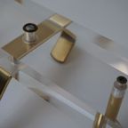 Plexiglas En Messing Wandkapstok Muurkapstok Hollywood Regency Stijl, 1970 thumbnail 12