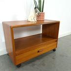 Deens Teak Design Dyrlund Kast Lp Tv Meubel Op Wielen thumbnail 6