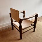 Mid Century Safari Stoel Fauteuil Vintage thumbnail 6