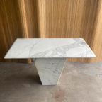 Vintage Carrara Marmeren Sidetable thumbnail 5