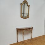 Barok Rococo Wandconsole Sidetable Met Marmer Blad En Spiegel 04 thumbnail 11