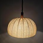 Hanglamp Teak Hout Domus Met Stoffen Kap thumbnail 2