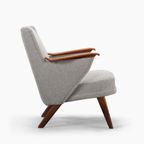 Edgy Deense Design Geherstoffeerde Grijze Fauteuil By Johannes Andersen Voor Cfc Silkeborg, 1960S thumbnail 4