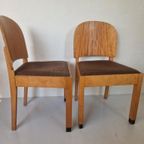 2 Amsterdamse School Art Deco Stoelen thumbnail 5