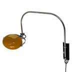 Herda - Space Age Wall Lamp - Yellow Shade, Black Base And Chromed Upright (rare Model) thumbnail 10