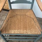 Antieke Eikenhouten Fauteuil Met Rotan Zitting thumbnail 7