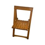 Aldo Jacober - Folding Chair Model ‘Trieste’ - Bazzani Italy - Light Oak (Wood Grain) thumbnail 6