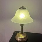 Prachtige Vintage Mushroom Lamp Jaren 90 Messing thumbnail 6