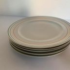 5X Vintage Gebaks / Ontbijtbord Regenboog Rand thumbnail 9