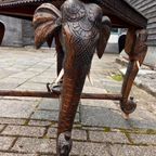 Summer Sale! Antieke Anglo Indian Olifant Tafel Vintage thumbnail 8