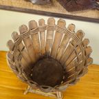 Vintage Rotan Plantenstandaard Planten Standaard Pplantentafeltje  Bloempot thumbnail 4