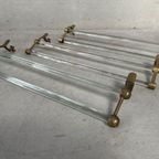 Art Deco Handdoekhouder – Glas En Messing thumbnail 4