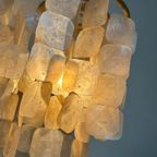 Set Van 2 Capiz Schelpen Hanglamp Lampen Schelp Parelmoer Bamboe Frame Wit Bedrading thumbnail 5